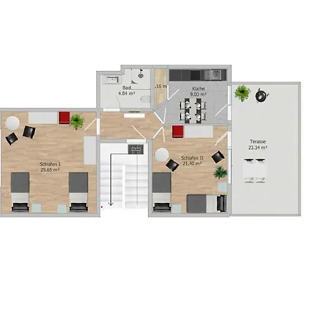 Boardinghouse-halverde Lejlighed *