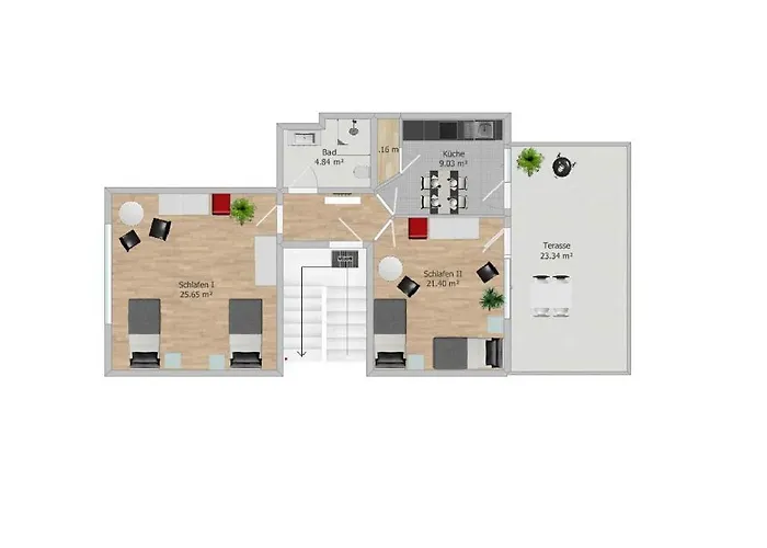 Boardinghouse-halverde Lejlighed *