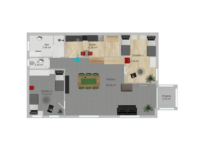 Lejlighed Boardinghouse-halverde *